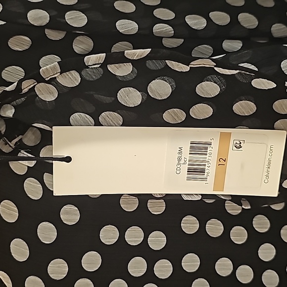 Calvin Klein Polka Dot Shift Dress, Size 12 - Picture 5 of 7